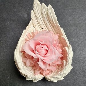 Angel Wing Figurine Preserved Real Rose Memorial Gift New